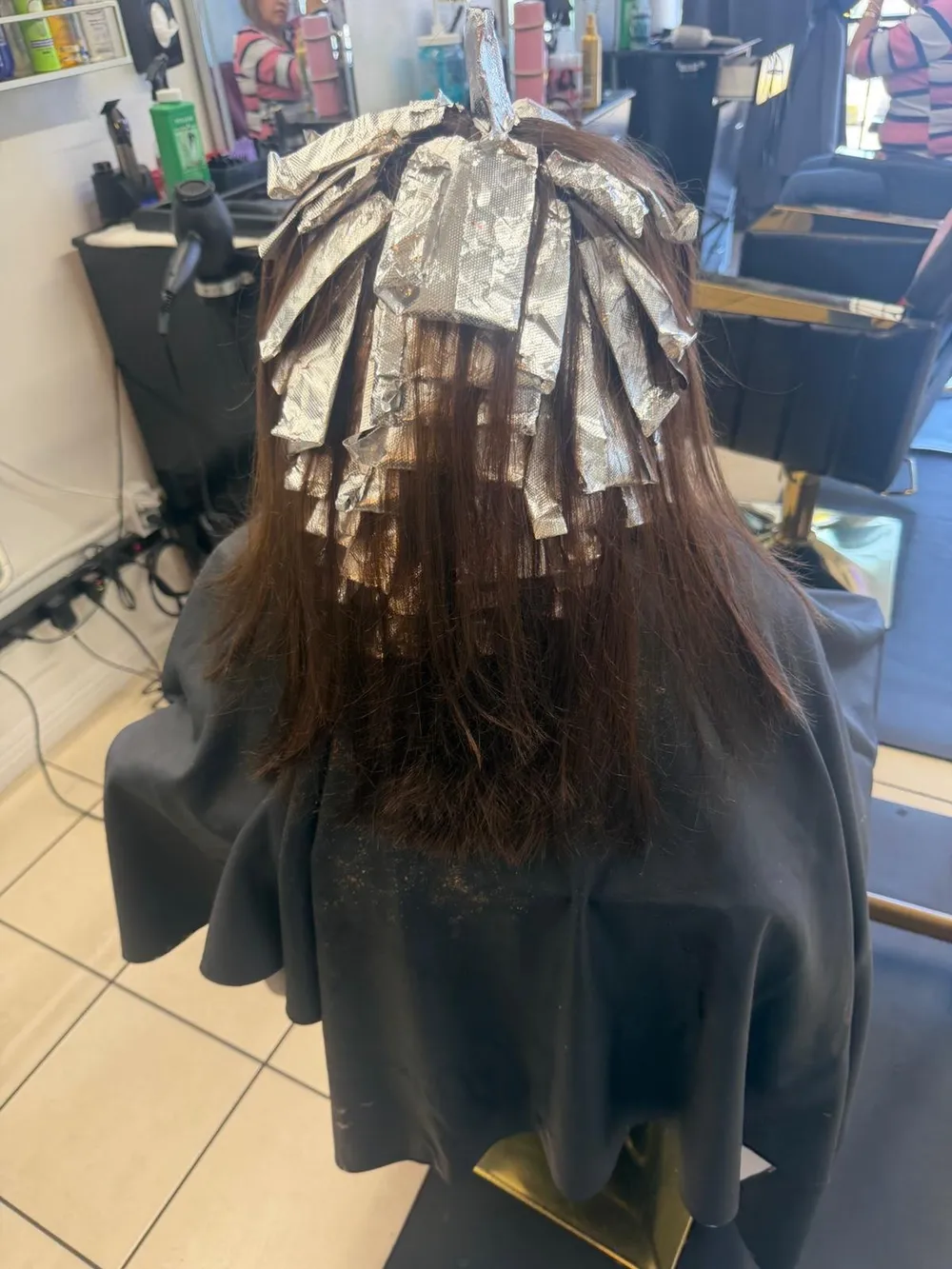 Rayos en proceso con papel de aluminio
